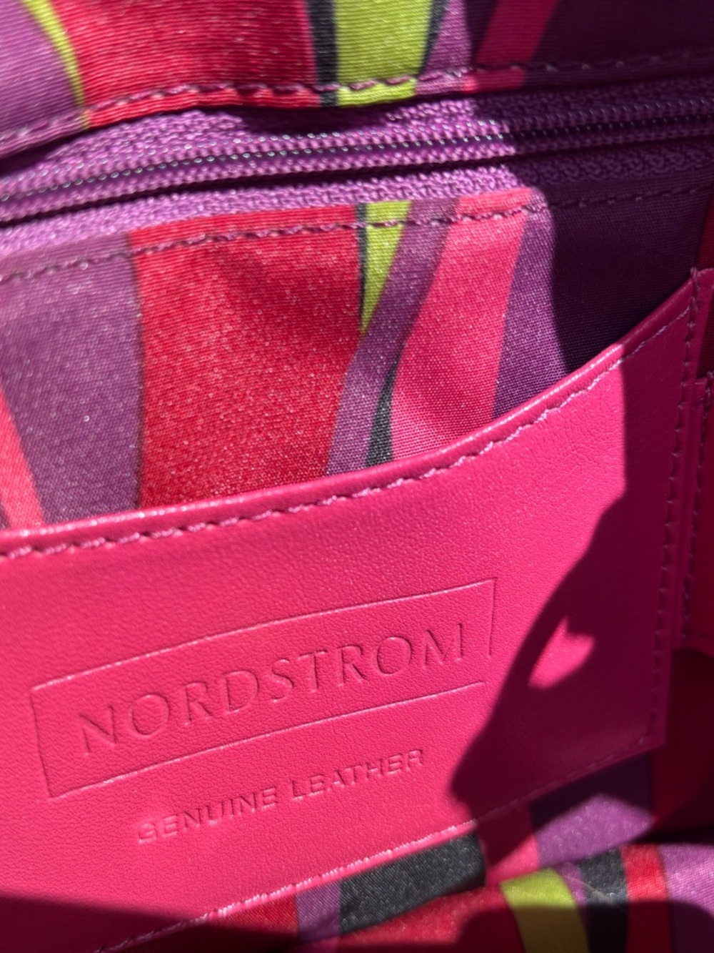 Nordstrom’s Pink Leather Shoulder Tote with Front Buckle Pockets - Picture 10 of 11